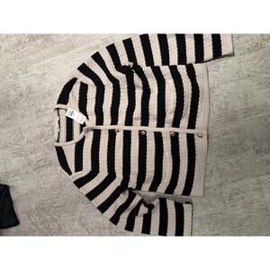 NWT Abercrombie & Fitch Women's Striped Knit Cardigan Sweater XL